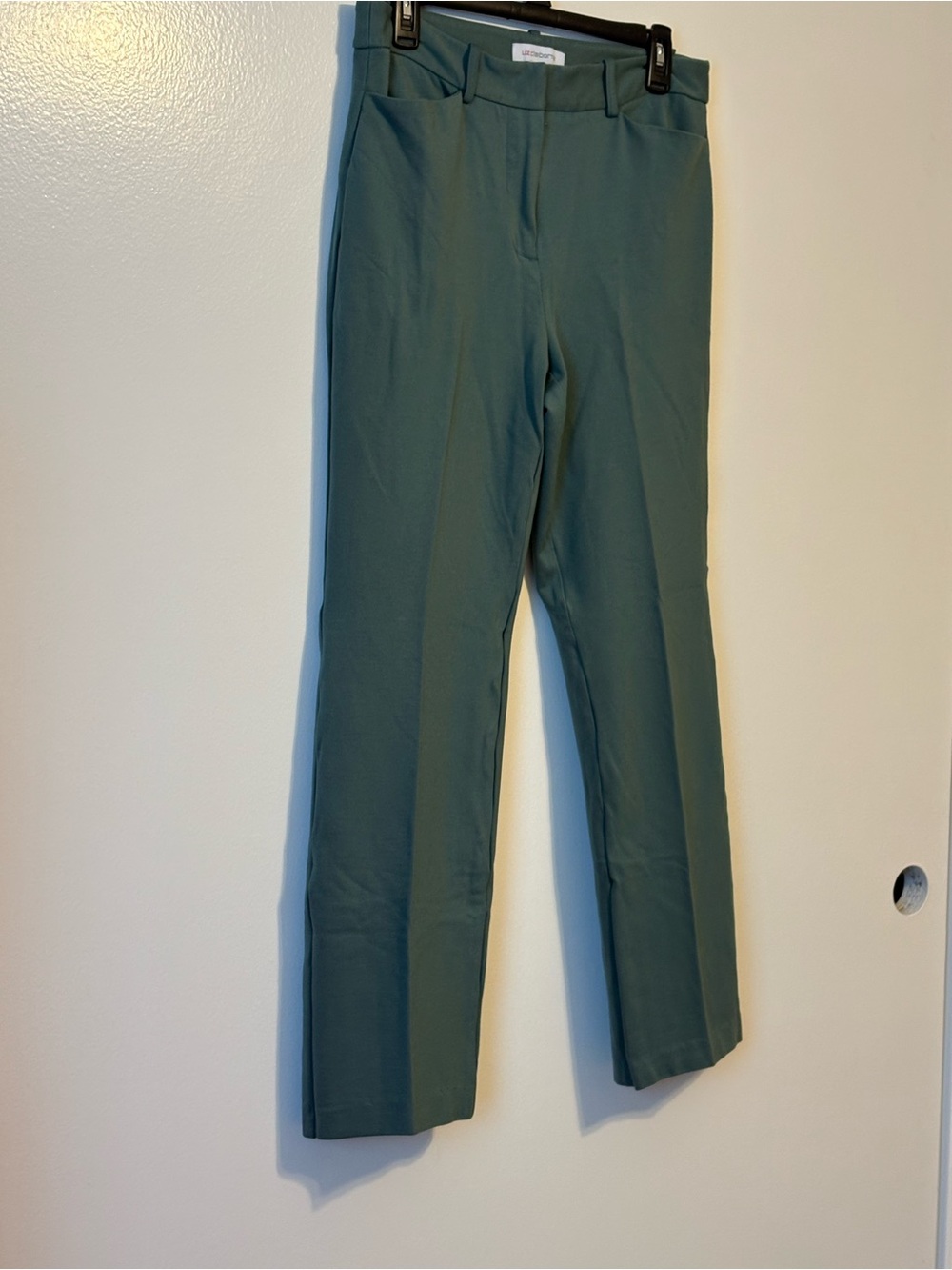 Liz Claiborne Men's Straight-Leg Dress Pants in Teal Green